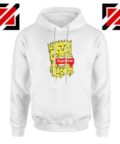 Bart Simpson Supreme Parody White Hoodie