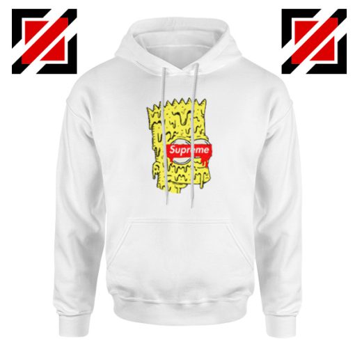 Bart Simpson Supreme Parody White Hoodie