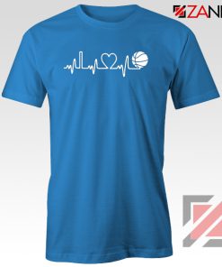 Basketball Heartbeat Blue Tshirt