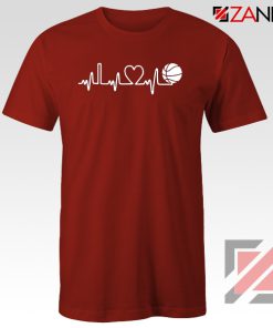 Basketball Heartbeat Red Tshirt