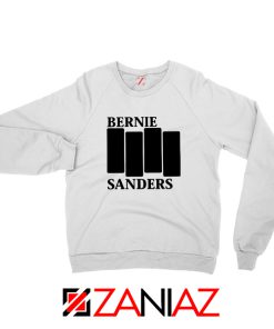 Bernie Sanders Black Flag White Sweatshirt