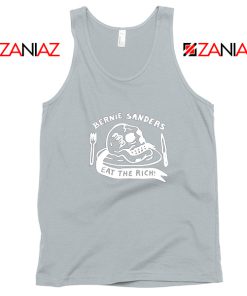 Bernie Sanders Eat The Rich Grey Tank Top