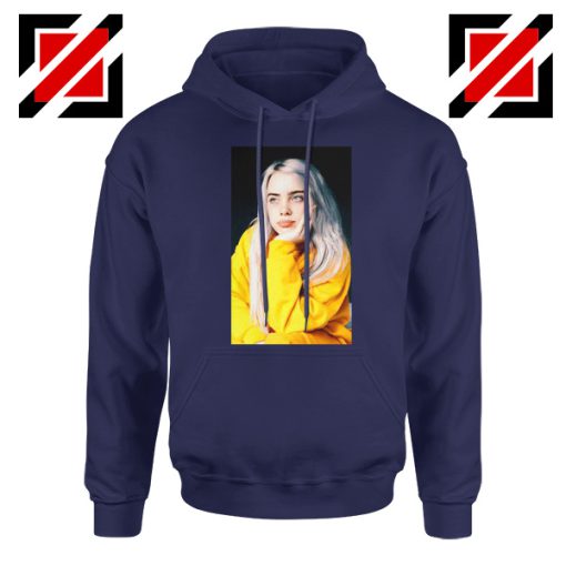 Billie Eilish 90s Vintage Navy Blue Hoodie