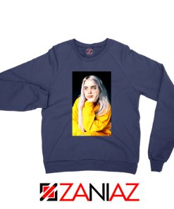 Billie Eilish 90s Vintage Navy Blue Sweatshirt