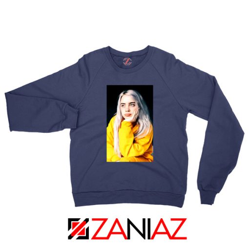 Billie Eilish 90s Vintage Navy Blue Sweatshirt