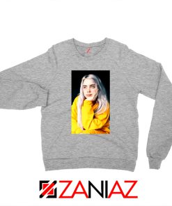 Billie Eilish 90s Vintage Sport Grey Sweatshirt