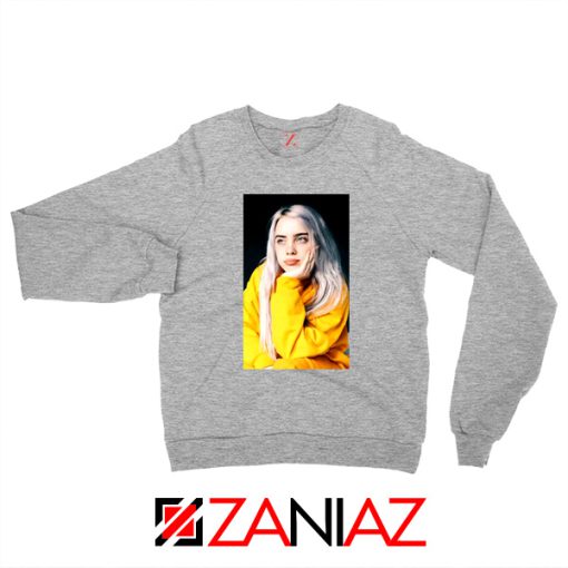 Billie Eilish 90s Vintage Sport Grey Sweatshirt