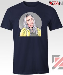 Billie Eilish Art Navy Blue Tshirt