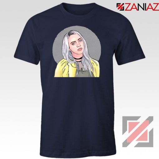 Billie Eilish Art Navy Blue Tshirt