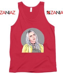 Billie Eilish Art Red Tank Top