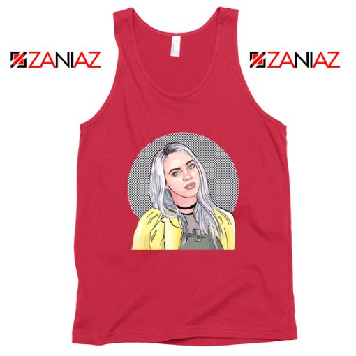 Billie Eilish Art Red Tank Top