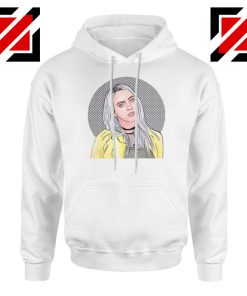 Billie Eilish Art White Hoodie