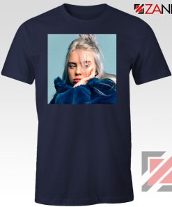 Billie Eilish Artist Navy Blue Tshirt