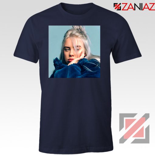 Billie Eilish Artist Navy Blue Tshirt