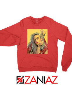 Billie Eilish Artist Red Sweater