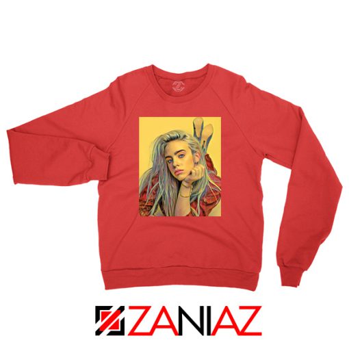 Billie Eilish Artist Red Sweater