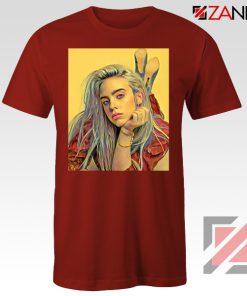 Billie Eilish Artist Red Tshirt