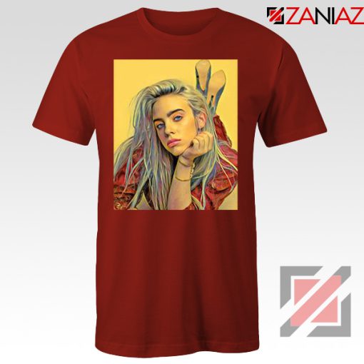 Billie Eilish Artist Red Tshirt