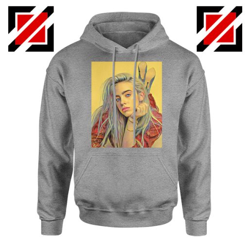 Billie Eilish Artist Sport Grey Hoodie