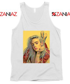 Billie Eilish Artist White Tank Top