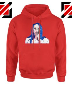 Billie Eilish Crying Red Hoodie