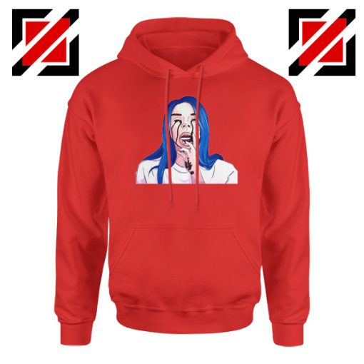 Billie Eilish Crying Red Hoodie