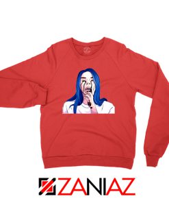 Billie Eilish Crying Red Sweater