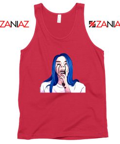 Billie Eilish Crying Red Tank Top