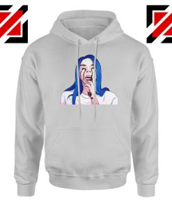 Billie Eilish Crying Sport Grey Hoodie