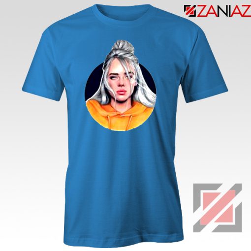 Billie Eilish Singer Blue Tshirt