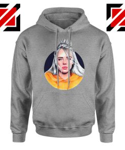 Billie Eilish Singer Sport Grey Hoodie