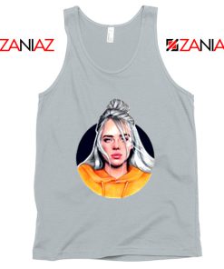 Billie Eilish Singer Sport Grey Tank Top