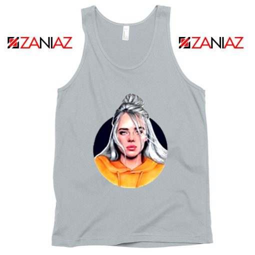 Billie Eilish Singer Sport Grey Tank Top