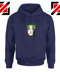 Billie Eyelash Navy Blue Hoodie Songwriter