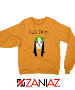 Billie Eyelash Sweatshirt Funny Orange Songwriter