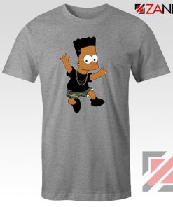 Black Bart Simpson Grey Tshirt