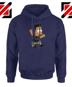 Black Bart Simpson Navy Hoodie