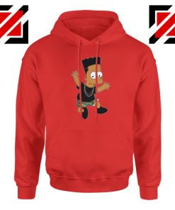 Black Bart Simpson Red Hoodie