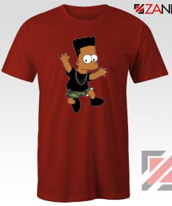 Black Bart Simpson Red Tshirt