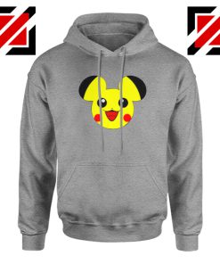 Pikachu Mickey Sport Grey Hoodie