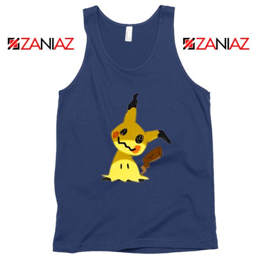 Cute Mimikyu Pikachu Navy Blue Tank Top