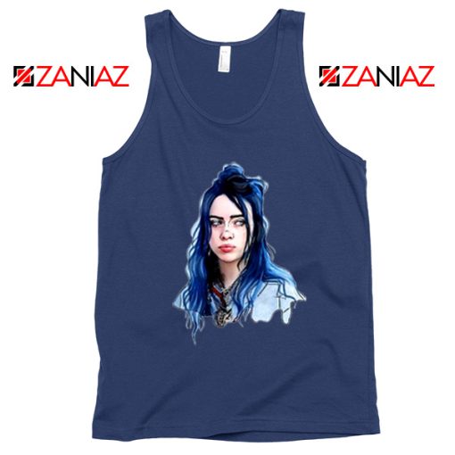 Eilish American Singer Navy Blue Tank Top