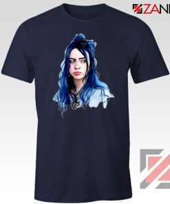 Eilish American Singer Navy Blue Tshirt