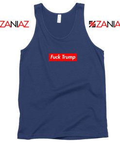 Fucktrump Funny Navy Tank Top