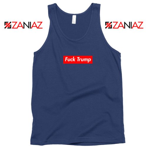 Fucktrump Funny Navy Tank Top