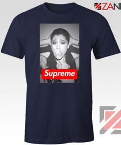 Graphic Ariana Grande Supreme Navy Blue Tshirt