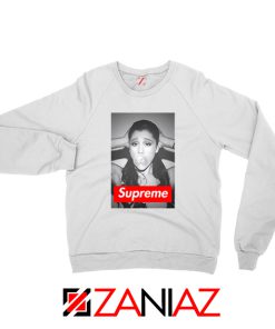 Graphic Ariana Grande Supreme White Sweatshirt