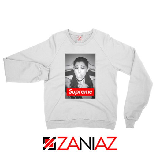 Graphic Ariana Grande Supreme White Sweatshirt