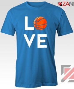 I Love Basketball Blue Tshirt