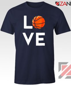 I Love Basketball Navy Blue Tshirt